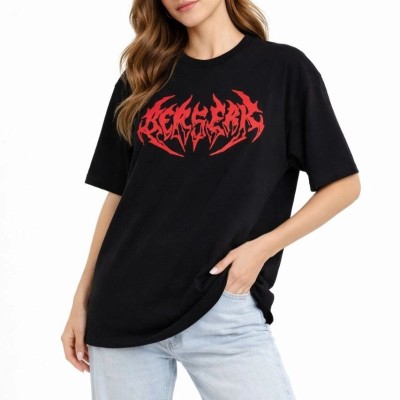 Kadın Kısa Kol Yazlık Tişört Bisiklet Yaka Baskılı Oversize T-Shirt - Siyah Kadın Kısa Kol Yazlık Tişört Bisiklet Yaka Baskılı Oversize T-Shirt - Siyah
