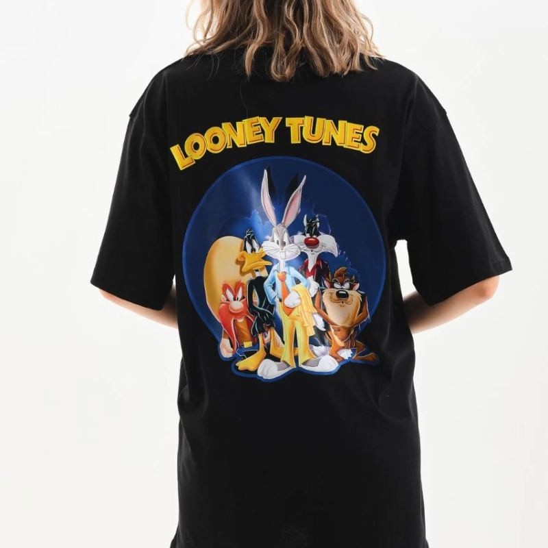 Kadın Kısa Kol Yazlık Tişört Bisiklet Yaka Baskılı Oversize T-Shirt - Siyah Kadın Kısa Kol Yazlık Tişört Bisiklet Yaka Baskılı Oversize T-Shirt - Siyah