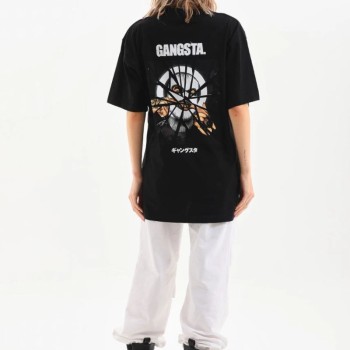 Kadın Kısa Kol Yazlık Tişört Bisiklet Yaka Baskılı Oversize T-Shirt - Siyah Kadın Kısa Kol Yazlık Tişört Bisiklet Yaka Baskılı Oversize T-Shirt - Siyah