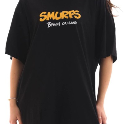 Kadın Kısa Kol Yazlık Tişört Bisiklet Yaka Baskılı Oversize T-Shirt - Siyah Kadın Kısa Kol Yazlık Tişört Bisiklet Yaka Baskılı Oversize T-Shirt - Siyah