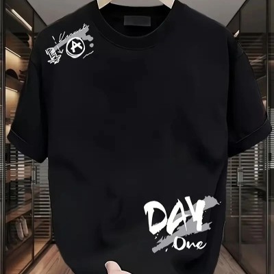 Kadın Kısa Kol Yazlık Tişört Bisiklet Yaka Baskılı Oversize T-Shirt - Siyah Kadın Kısa Kol Yazlık Tişört Bisiklet Yaka Baskılı Oversize T-Shirt - Siyah