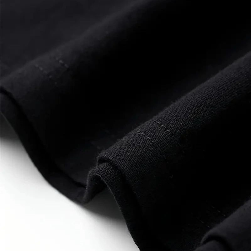 Kadın Kısa Kol Yazlık Tişört Bisiklet Yaka Baskılı Oversize T-Shirt - Siyah Kadın Kısa Kol Yazlık Tişört Bisiklet Yaka Baskılı Oversize T-Shirt - Siyah