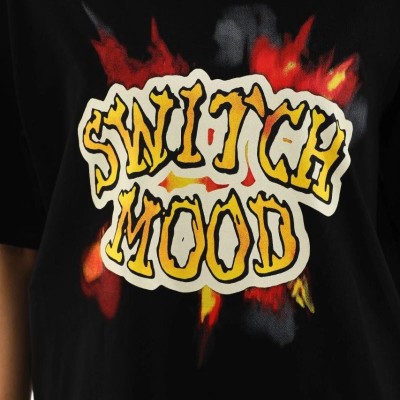 Kadın Kısa Kol Yazlık Tişört Bisiklet Yaka Ejderha Baskılı T-Shirt - Siyah Kadın Kısa Kol Yazlık Tişört Bisiklet Yaka Ejderha Baskılı T-Shirt - Siyah