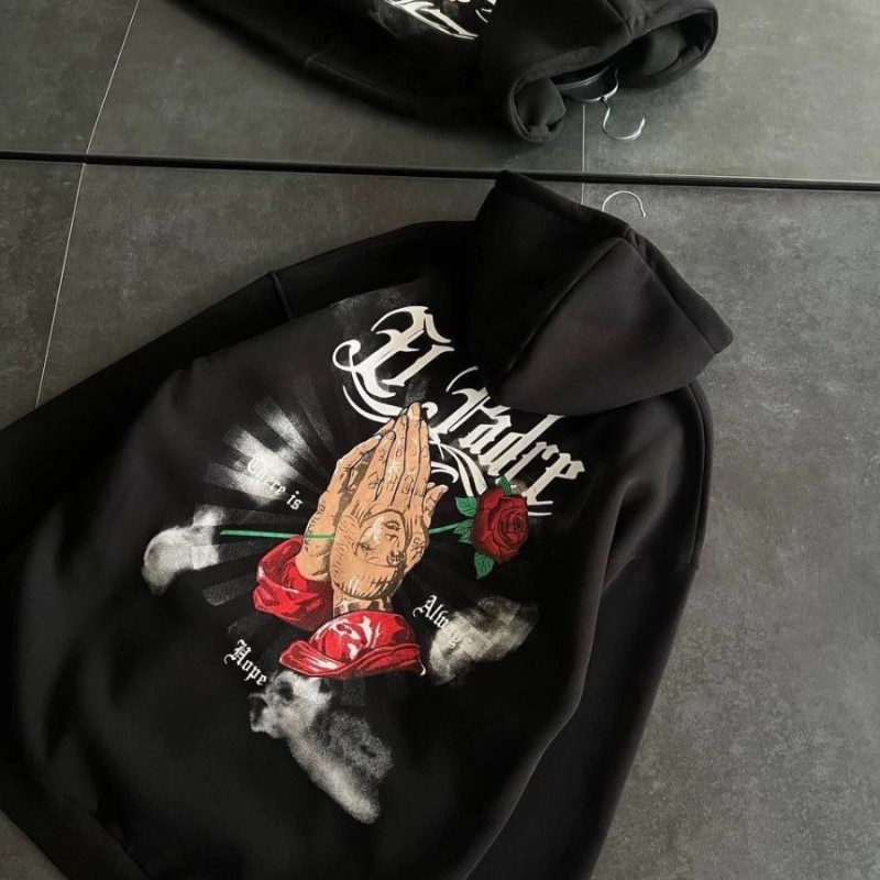 Kadın Oversize Kapüşonlu Cepli Baskılı 3 İplik Pamuklu Hoodie Sweatshirt - Siyah Kadın Oversize Kapüşonlu Cepli Baskılı 3 İplik Pamuklu Hoodie Sweatshirt - Siyah