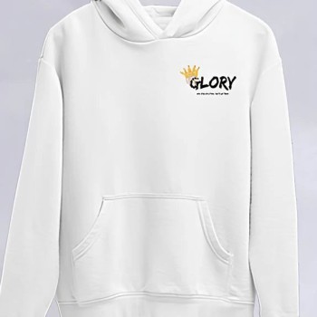 Kadın Oversize Kapüşonlu Kanguru Cepli Baskılı 3 İplik Pamuklu Sweatshirt Hoodie - Beyaz Kadın Oversize Kapüşonlu Kanguru Cepli Baskılı 3 İplik Pamuklu Sweatshirt Hoodie - Beyaz
