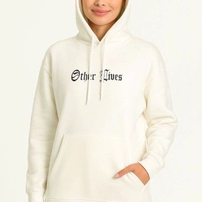 Kadın Oversize Kapüşonlu Kanguru Cepli Baskılı 3 İplik Pamuklu Sweatshirt Hoodie - Beyaz Kadın Oversize Kapüşonlu Kanguru Cepli Baskılı 3 İplik Pamuklu Sweatshirt Hoodie - Beyaz