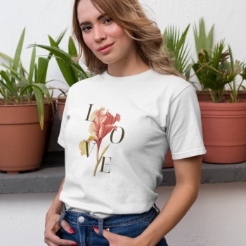 Kadın Özel Baskılı Modern Fit %100 Pamuk Bisiklet Yaka T-Shirt Kadın Özel Baskılı Modern Fit %100 Pamuk Bisiklet Yaka T-Shirt