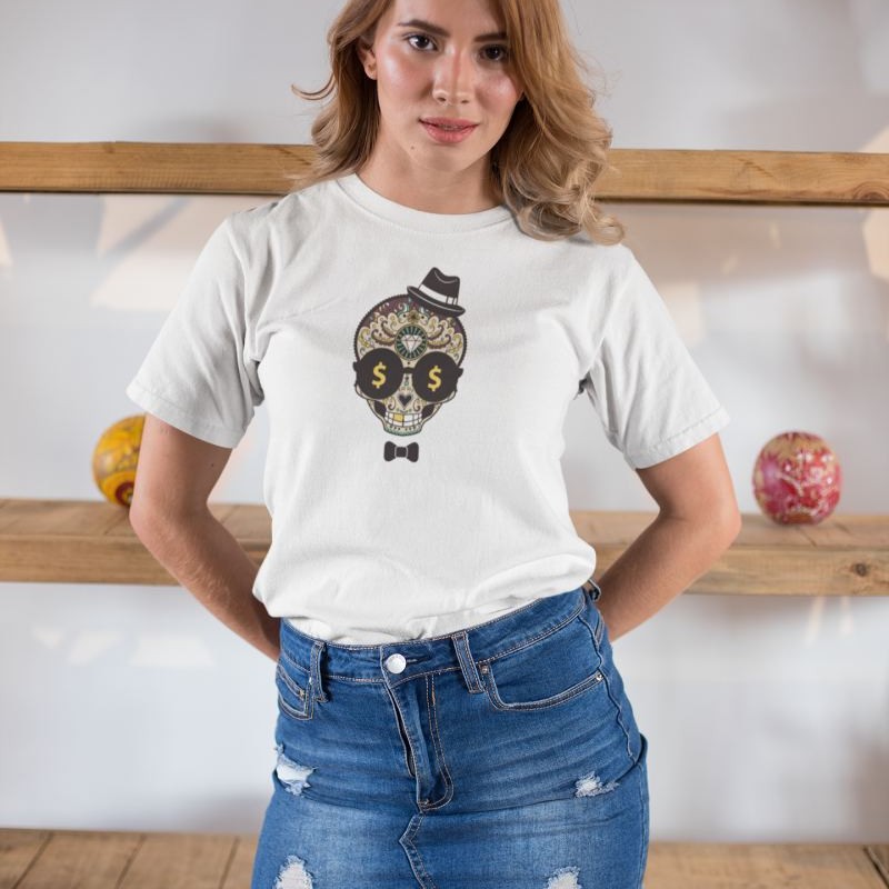 Kadın Özel Baskılı Modern Fit %100 Pamuk Bisiklet Yaka T-Shirt Kadın Özel Baskılı Modern Fit %100 Pamuk Bisiklet Yaka T-Shirt