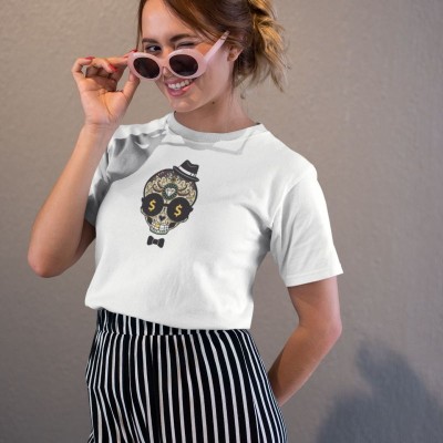 Kadın Özel Baskılı Modern Fit %100 Pamuk Bisiklet Yaka T-Shirt Kadın Özel Baskılı Modern Fit %100 Pamuk Bisiklet Yaka T-Shirt