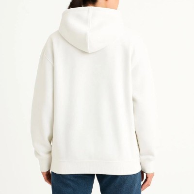 Kadın Samuray Ninja Çift Kapüşonlu Maske Detaylı 3 İplik Hoodie - Beyaz Kadın Samuray Ninja Çift Kapüşonlu Maske Detaylı 3 İplik Hoodie - Beyaz