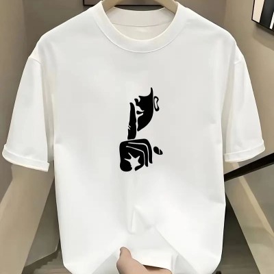 Kadın T-Shirt Bisiklet Yaka Kısa kol Baskılı tişört - Beyaz Kadın T-Shirt Bisiklet Yaka Kısa kol Baskılı tişört - Beyaz