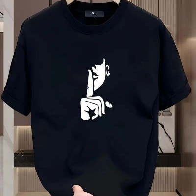 Kadın T-Shirt Bisiklet Yaka Kısa kol Baskılı Tişört - Siyah Kadın T-Shirt Bisiklet Yaka Kısa kol Baskılı Tişört - Siyah