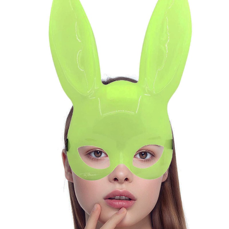 Karanlıkta Yanan Glow Floresan Tavşan Maskesi Karanlıkta Yanan Glow Floresan Tavşan Maskesi