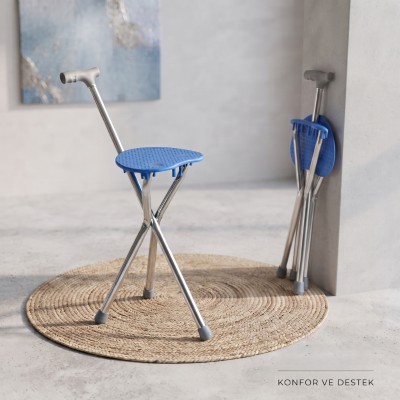 Katlanabilir Baston Sandalye - Oturaklı - 88 cm Katlanabilir Baston Sandalye - Oturaklı - 88 cm