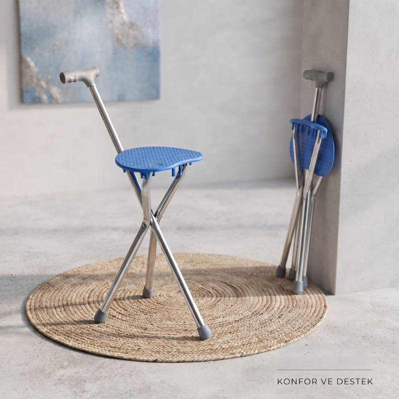 Katlanabilir Baston Sandalye - Oturaklı - 88 cm Katlanabilir Baston Sandalye - Oturaklı - 88 cm