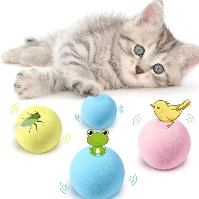 Kedi Otlu 3 Sesli İnteraktif Top Kedi Oyuncağı Kedi Otlu 3 Sesli İnteraktif Top Kedi Oyuncağı