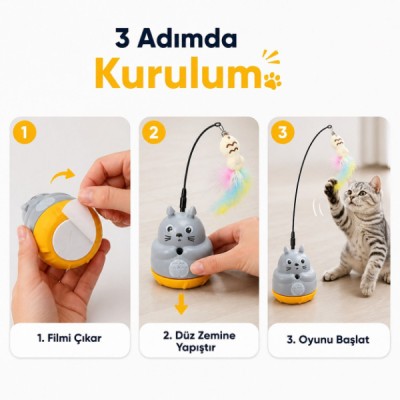 Kedi Şekilli Dönen Peluş Balıklı Olta Oyuncağı Kedi Şekilli Dönen Peluş Balıklı Olta Oyuncağı