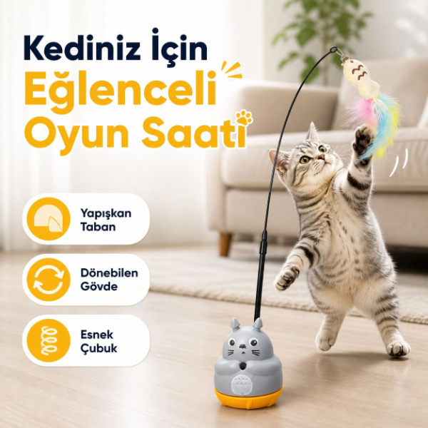 Kedi Şekilli Dönen Peluş Balıklı Olta Oyuncağı Kedi Şekilli Dönen Peluş Balıklı Olta Oyuncağı