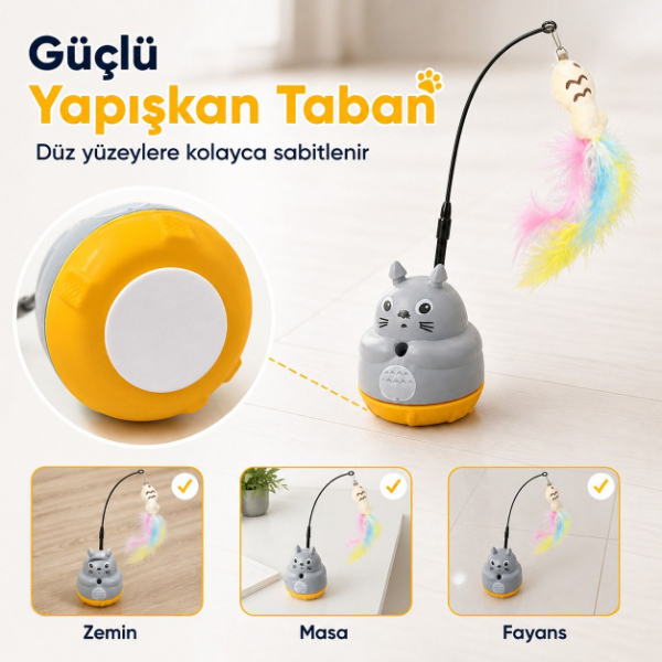 Kedi Şekilli Dönen Peluş Balıklı Olta Oyuncağı Kedi Şekilli Dönen Peluş Balıklı Olta Oyuncağı