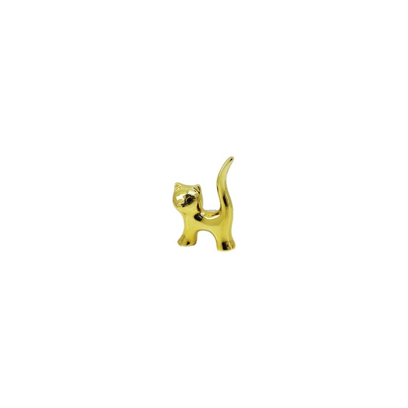 Kedi Tasarımlı Gold Seramik Biblo - Mini Boy - Parlak Altın Renk - Dekoratif Süs Kedi Tasarımlı Gold Seramik Biblo - Mini Boy - Parlak Altın Renk - Dekoratif Süs