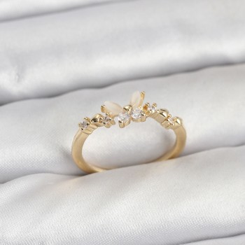 Kelebek Model Gold Renk Pirinç Kadın Yüzük Kelebek Model Gold Renk Pirinç Kadın Yüzük