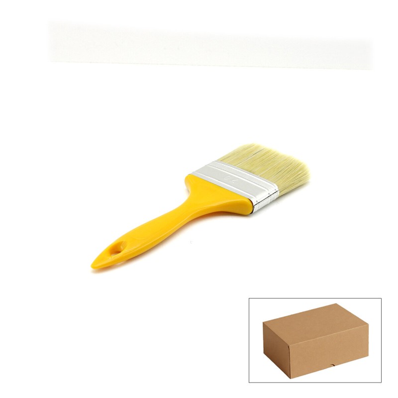 Kestirme Boya Fırçası - 70 mm - Sarı Saplı - No 3 Kestirme Boya Fırçası - 70 mm - Sarı Saplı - No 3