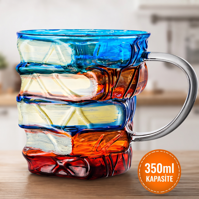 Kitap Tasarımlı Kupa Bardak - 350 ml Kapasite - El Çizimi Özel Tasarım - Dayanıklı Cam Kitap Tasarımlı Kupa Bardak - 350 ml Kapasite - El Çizimi Özel Tasarım - Dayanıklı Cam