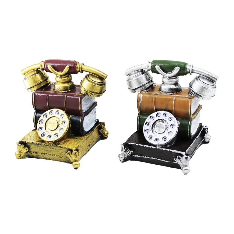 Kitaplı Ankesörlü Telefon Tasarımlı Biblo - Kumbara Özellikli - Vintage Tasarım Kitaplı Ankesörlü Telefon Tasarımlı Biblo - Kumbara Özellikli - Vintage Tasarım