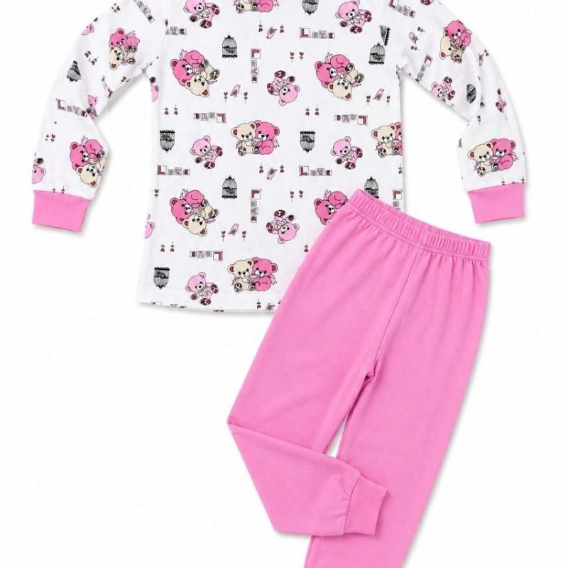 Kız Çocuk Premium Penye Koala Desenli Uzun Kollu Pijama Takımı 2-11 Yaş - Pembe Kız Çocuk Premium Penye Koala Desenli Uzun Kollu Pijama Takımı 2-11 Yaş - Pembe
