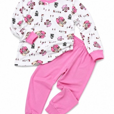 Kız Çocuk Premium Penye Koala Desenli Uzun Kollu Pijama Takımı 2-11 Yaş - Pembe Kız Çocuk Premium Penye Koala Desenli Uzun Kollu Pijama Takımı 2-11 Yaş - Pembe