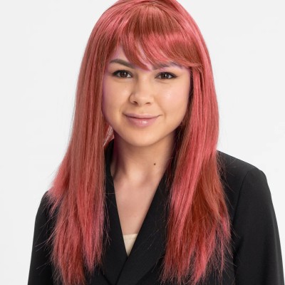 Kızıl Renk Düz Kesim Peruk Kızıl Renk Düz Kesim Peruk