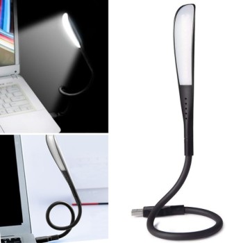 Kompakt USB Siyah 14 Ledli 3 Kademeli Dokunmatik Okuma Lambası