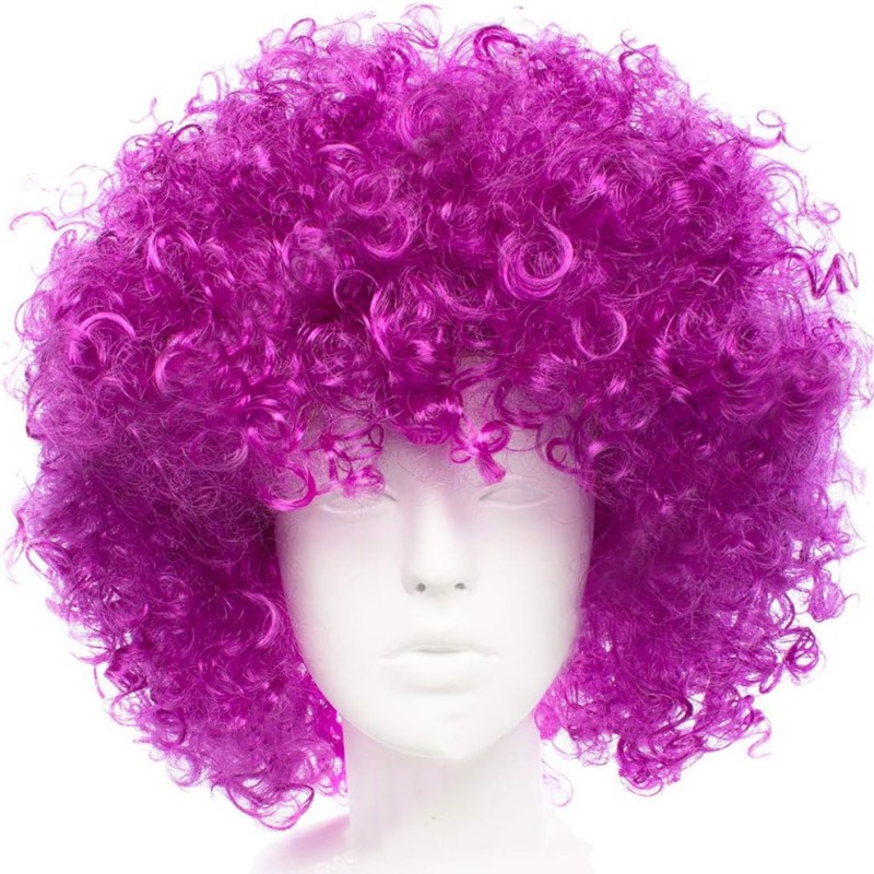 Koyu Mor Violet Renk Afro Bonus Parti Peruğu Koyu Mor Violet Renk Afro Bonus Parti Peruğu