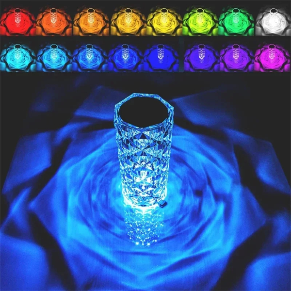 Kristal LED Kumandalı Ve Dokunmatik Masa Lambası Kristal LED Kumandalı Ve Dokunmatik Masa Lambası