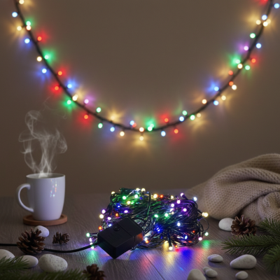 LED Damla Uçlu RGB Dekoratif Işık 10 Metre 100 LED Damla Uçlu RGB Dekoratif Işık 10 Metre 100