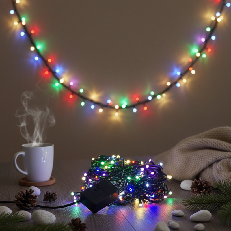 LED Damla Uçlu RGB Dekoratif Işık 10 Metre 100 LED Damla Uçlu RGB Dekoratif Işık 10 Metre 100
