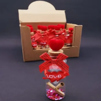 Love Kalpli Dilek Şişesi Love Kalpli Dilek Şişesi
