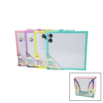 Manyetik Beyaz Yazı Tahtası - Çift Taraflı - 29x29 cm - Renkli Çerçeve Manyetik Beyaz Yazı Tahtası - Çift Taraflı - 29x29 cm - Renkli Çerçeve