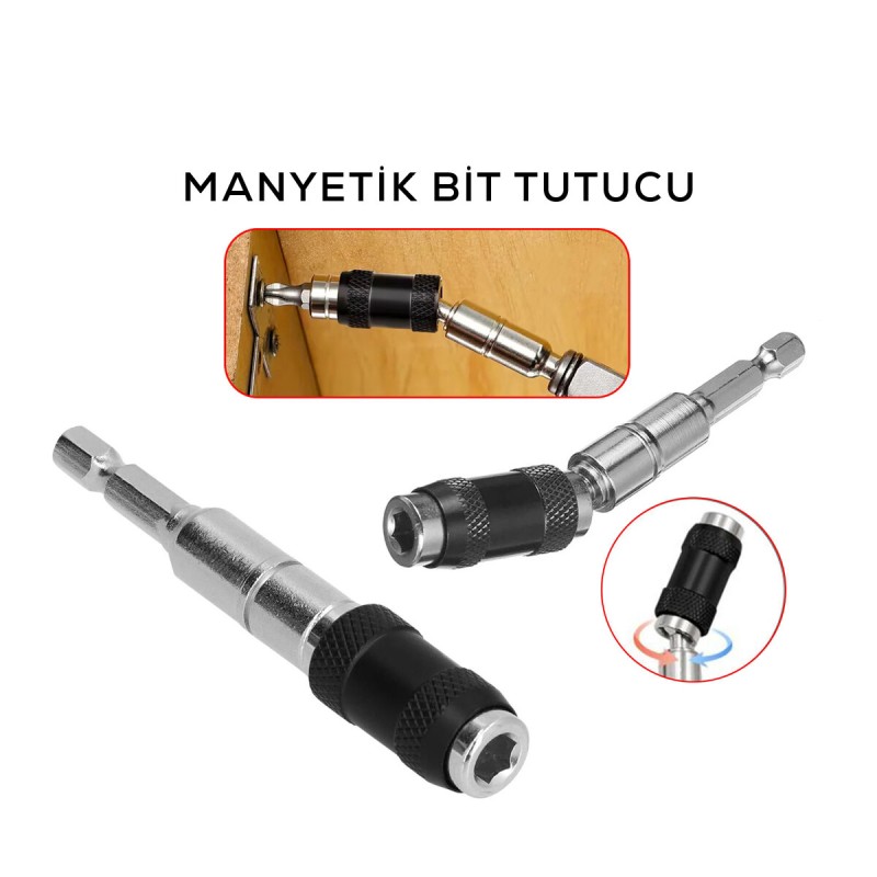 Manyetik Bit Tutucu - Mafsallı - Döner Başlık 