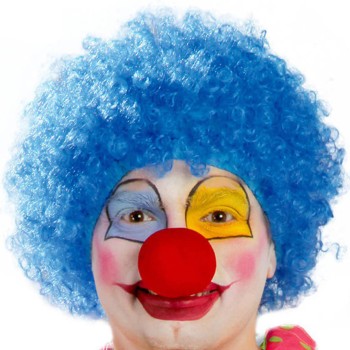 Mavi Renk Kıvırcık Afro Palyaço Seti Mavi Renk Kıvırcık Afro Palyaço Seti