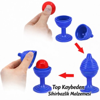 Mavi Renk Sihirli Kupa Top Kaybetme Oyunu 7 cm Mavi Renk Sihirli Kupa Top Kaybetme Oyunu 7 cm