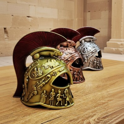 Metal Dekoratif Şövalye Miğferi - Tarihi Tasarım - 10x5 cm Metal Dekoratif Şövalye Miğferi - Tarihi Tasarım - 10x5 cm