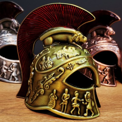 Metal Dekoratif Şövalye Miğferi - Tarihi Tasarım - 10x5 cm Metal Dekoratif Şövalye Miğferi - Tarihi Tasarım - 10x5 cm