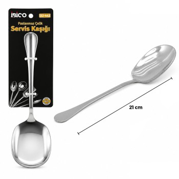 Metal Servis Kaşığı - 21 cm - Krom Renk Metal Servis Kaşığı - 21 cm - Krom Renk