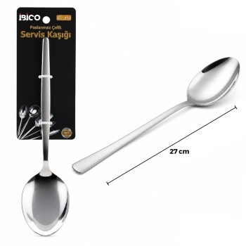 Metal Servis Kaşığı - Krom Renk - 27 cm Metal Servis Kaşığı - Krom Renk - 27 cm