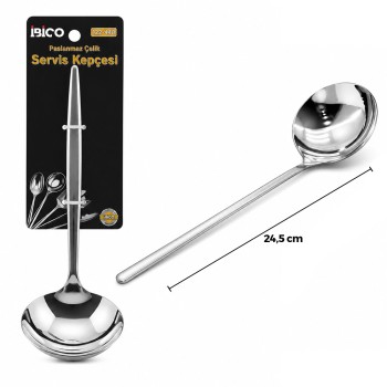 Metal Servis Kepçesi - Krom Renk - 24.5 cm Metal Servis Kepçesi - Krom Renk - 24.5 cm