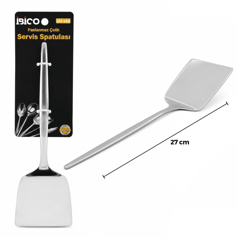 Metal Servis Spatulası - Krom Renk - 27 cm - Paslanmaz Çelik Metal Servis Spatulası - Krom Renk - 27 cm - Paslanmaz Çelik