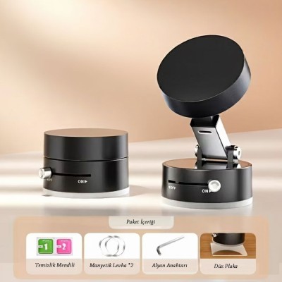 Mıknatıslı Katlanabilir Telefon Tutucu - Torpido ve Cam Uyumlu Mıknatıslı Katlanabilir Telefon Tutucu - Torpido ve Cam Uyumlu