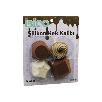 Muffin Kek Kalıbı Seti - 12'li Paket - Karışık Şekilli Set Muffin Kek Kalıbı Seti - 12'li Paket - Karışık Şekilli Set