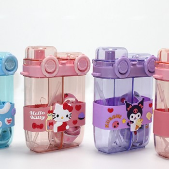 My Melody Çift Bölmeli Pipetli Suluk 